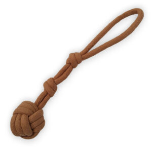 Knot Ball With 2 Knots & Pulling Loop Cotton Rope Toy